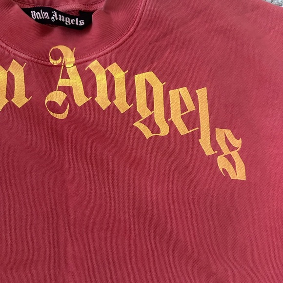 Palm Angels Red/Pink Yellow Crewneck Sweater - Picture 11 of 12